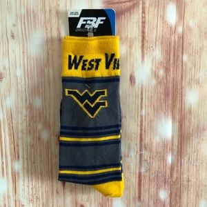 For Bare Feet West Virginia Mountaineers Logo Crew Socks